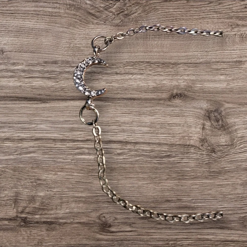 🩷3 for $15: 2-Piece Silver & Crystal Bracelets, 1 Butterfly & 1 Moon, 7